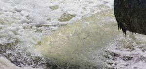 Sewage water from the Tijuana River seeps into San Diego