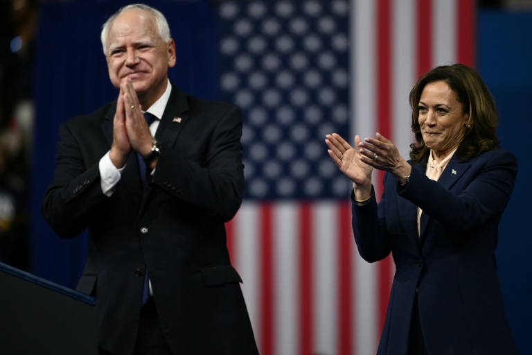 VP Pick Tim Walz Lauds Kamala Harris At Democratic Convention