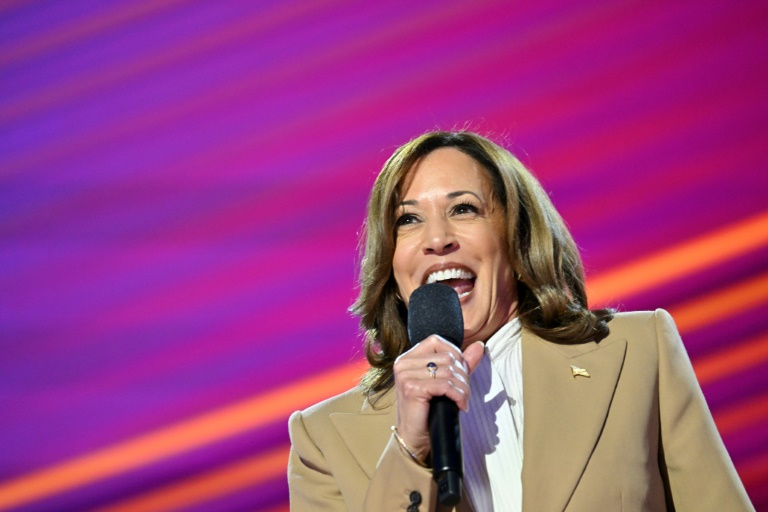 Kamala Harris closes DNC and accepts her party’s nomination in historic moment