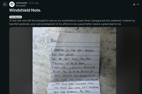 Windshield Note