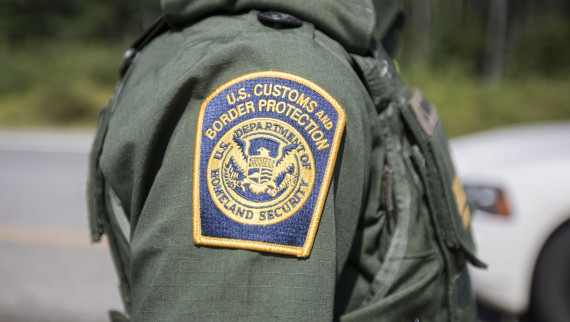 A patch on the uniform of a U.S. Border Patrol