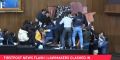 Taiwan lawmakers brawl barricade