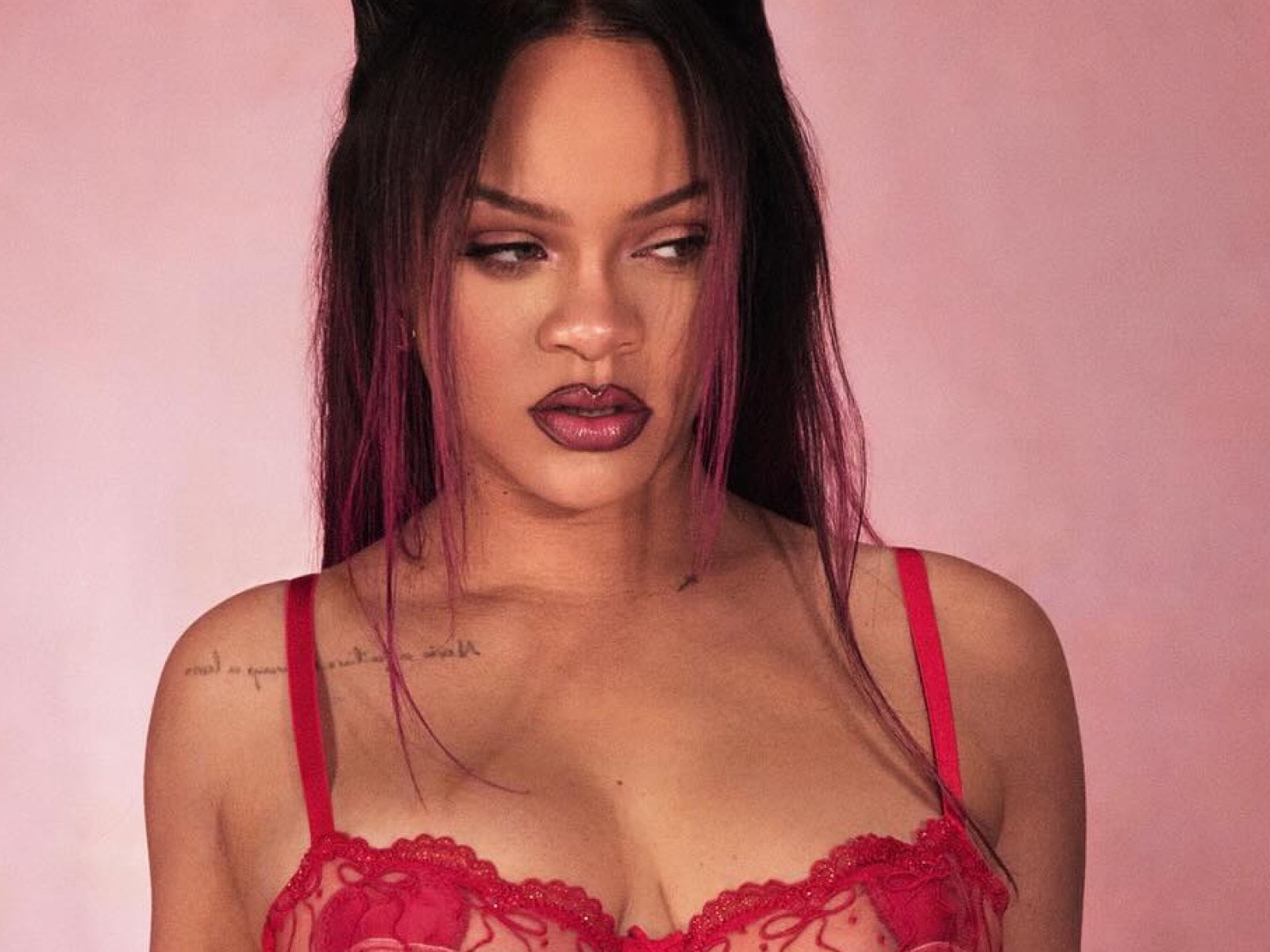 Rihanna Drops and Models Fiery Lingerie Collection Just in Time for Valentine's Day Rihanna Drops and Models Fiery Lingerie Collection Just in Time for Valentine's Day