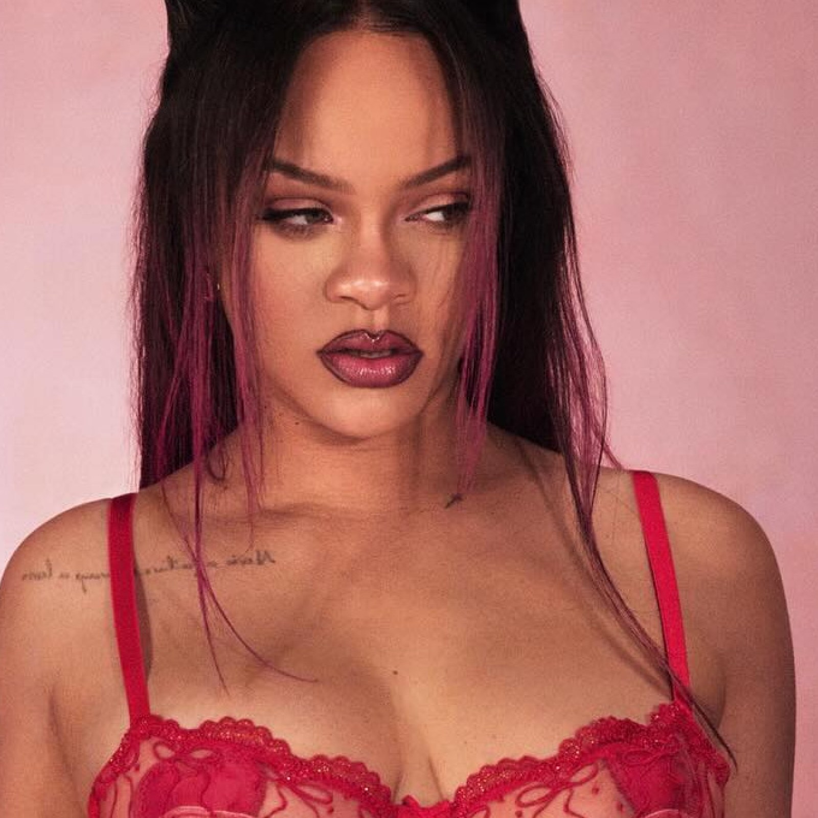 Rihanna Drops and Models Fiery Lingerie Collection Just in Time for Valentine's Day Rihanna Drops and Models Fiery Lingerie Collection Just in Time for Valentine's Day