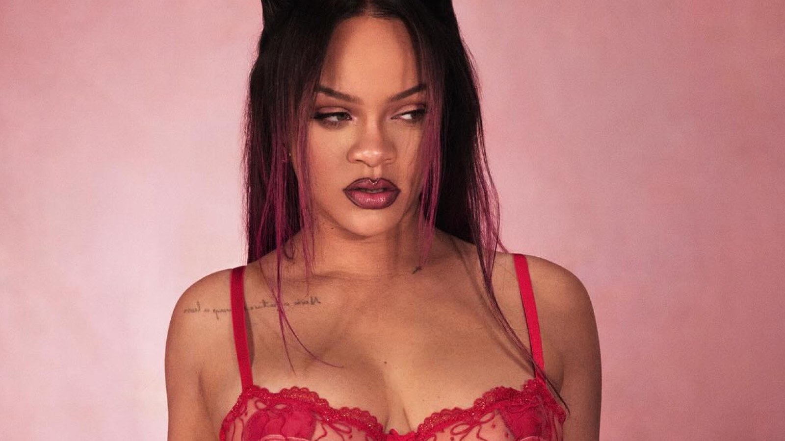 Rihanna Drops and Models Fiery Lingerie Collection Just in Time for Valentine's Day Rihanna Drops and Models Fiery Lingerie Collection Just in Time for Valentine's Day