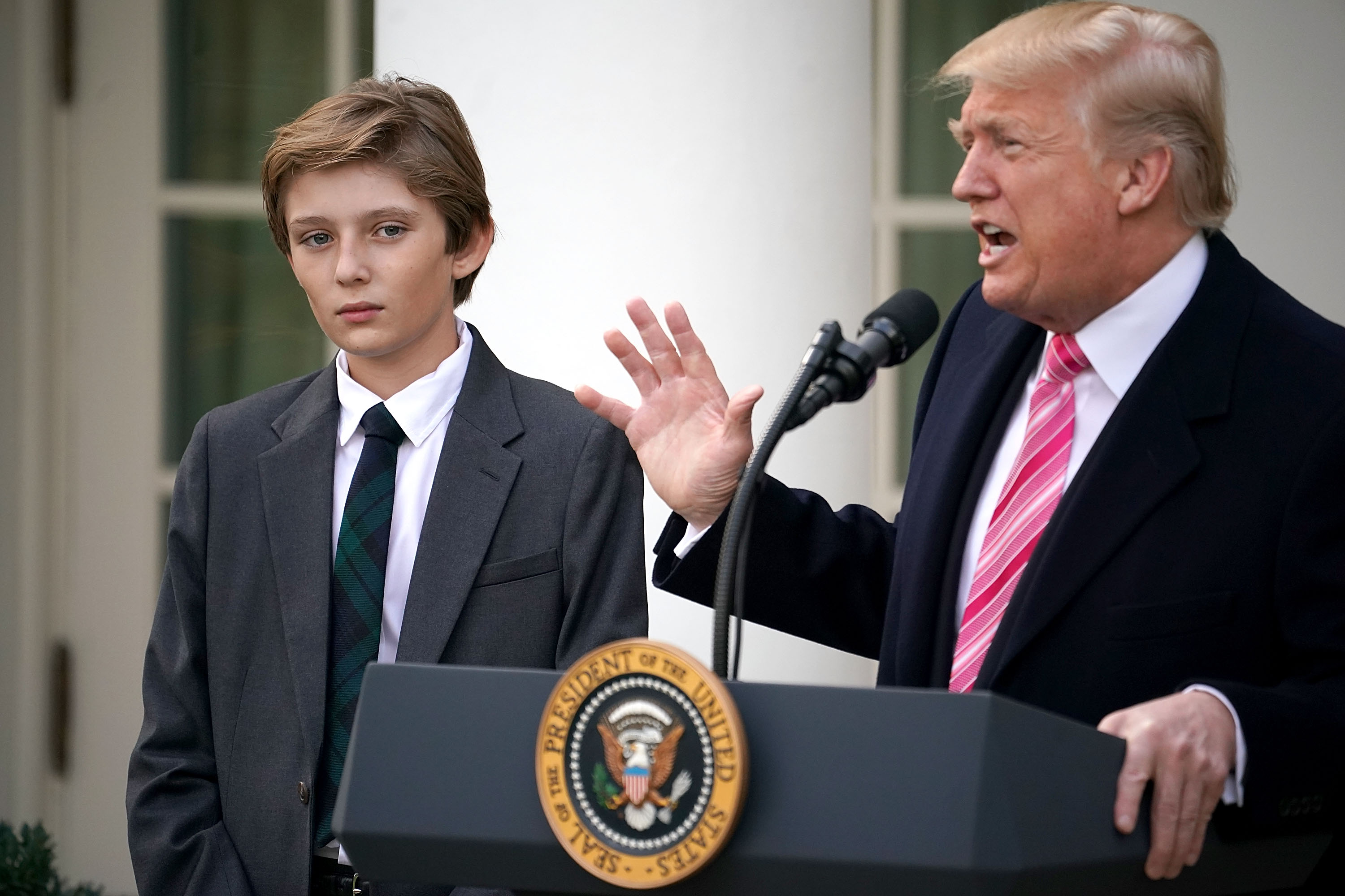 trump speech barron kid