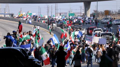 Image of the protest