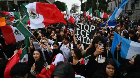 LA protests against Trump's immigration crackdown (February, 2025)