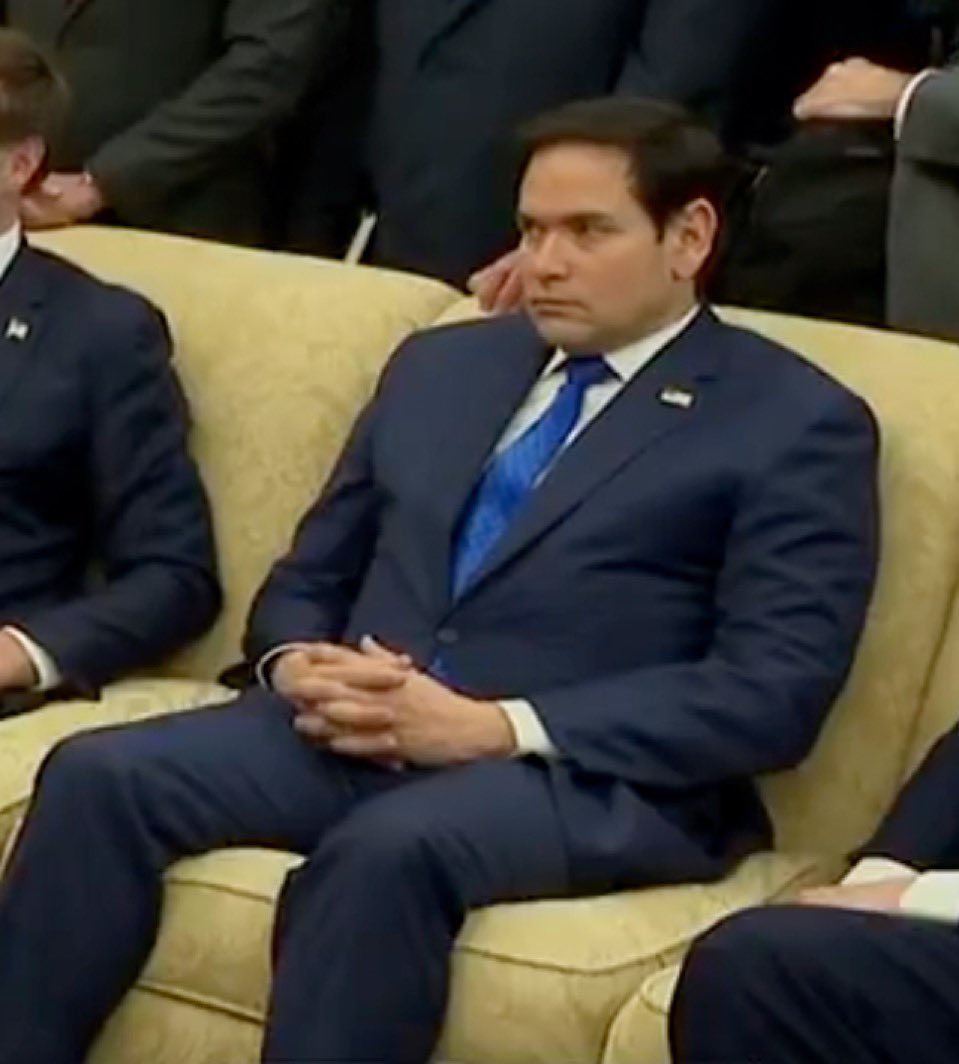 Marco Rubio Mocked For Looking Uncomfortable During Oval Office Clash ...