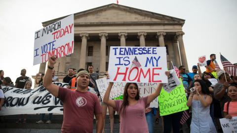 Immigrant families and activists at Tennessee State Capitol (2018)