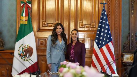 Kristi Noem and Claudia Sheinbaum