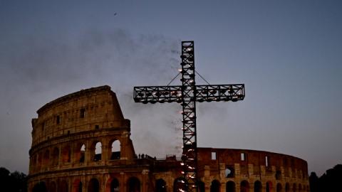 Pope Francis missed Friday's Stations of the Cross at the Colosseum in Rome