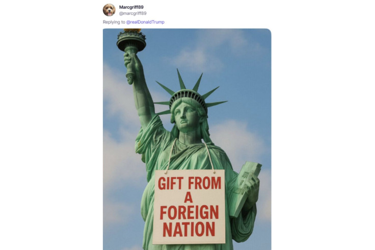 Donald Trump statue of liberty