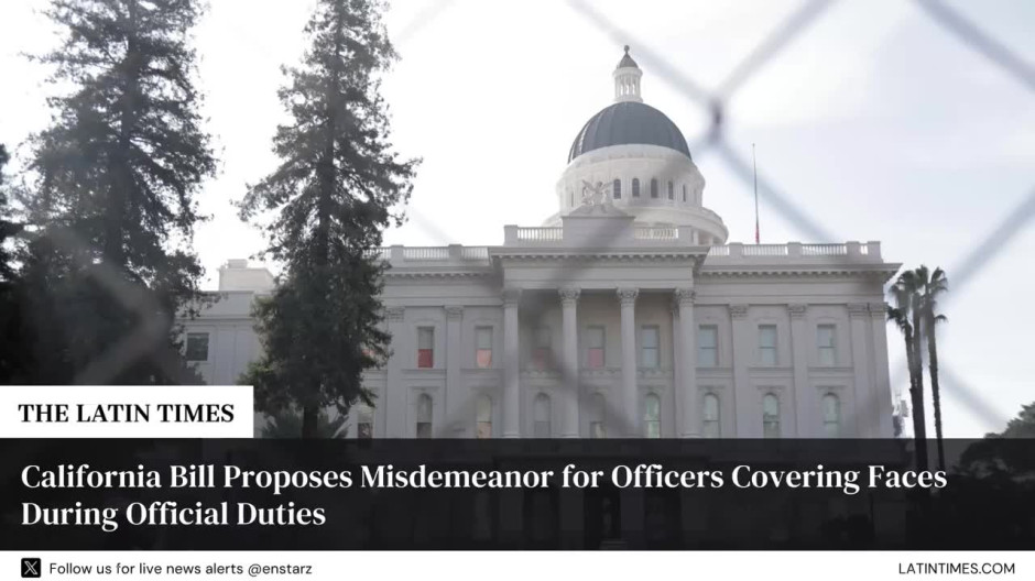 California Bill Proposes Misdemeanor for Officers Covering Faces During Official Duties