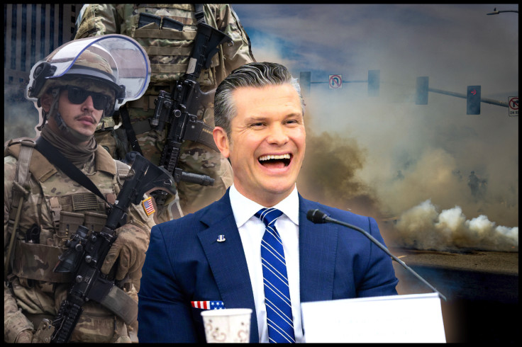 Hegseth Laughs After Senator Pushes Him to Deny Ordering Military