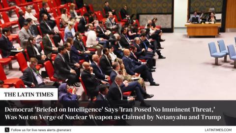Democrat 'Briefed on Intelligence' Says 'Iran Posed No Imminent Threat,' Was Not on Verge of Nuclear Weapon as Claimed by Netanyahu and Trump