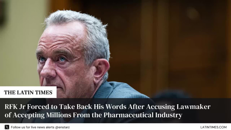 RFK Jr Forced to Take Back His Words After Accusing Lawmaker of Accepting Millions From the Pharmaceutical Industry