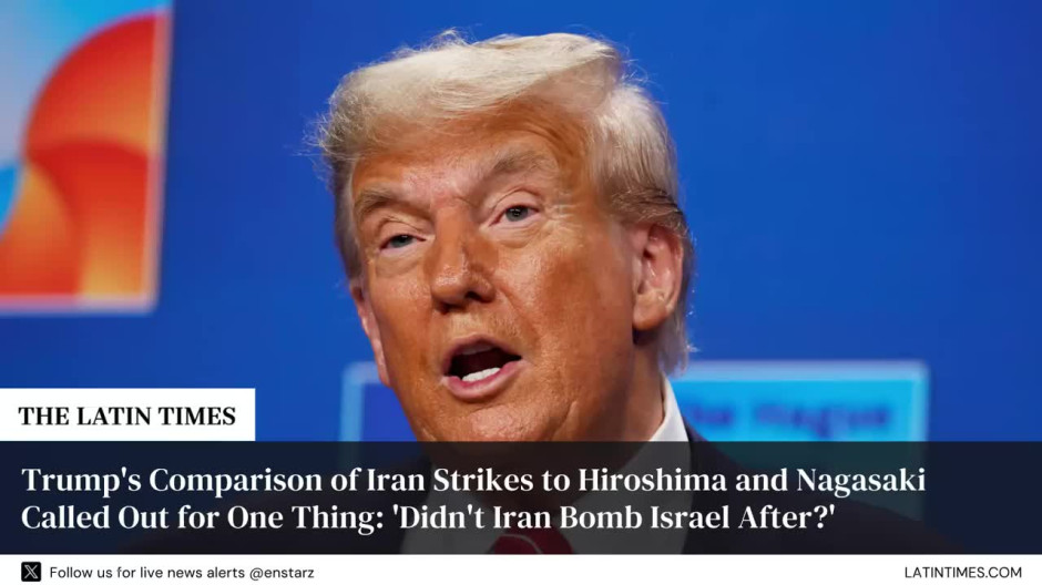 Trump's Comparison of Iran Strikes to Hiroshima and Nagasaki Called Out for One Thing: 'Didn't Iran Bomb Israel After?'