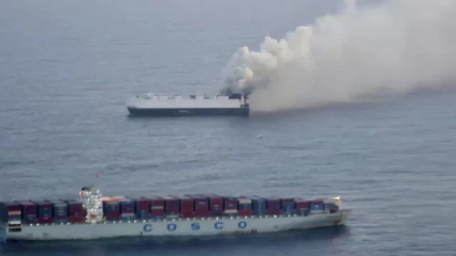 Cargo Ship Carrying 3,000 Cars Sinks Off Alaska After Fire