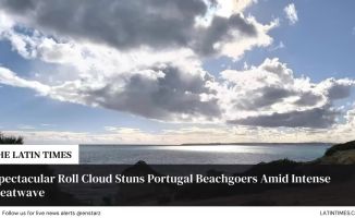 Spectacular Roll Cloud Stuns Portugal Beachgoers Amid Intense Heatwave