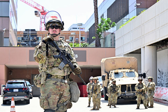 National Guard during recent Los Angeles protests against immigration raids