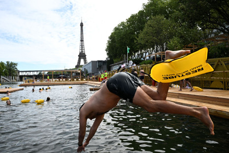 Seine River pollution swimming