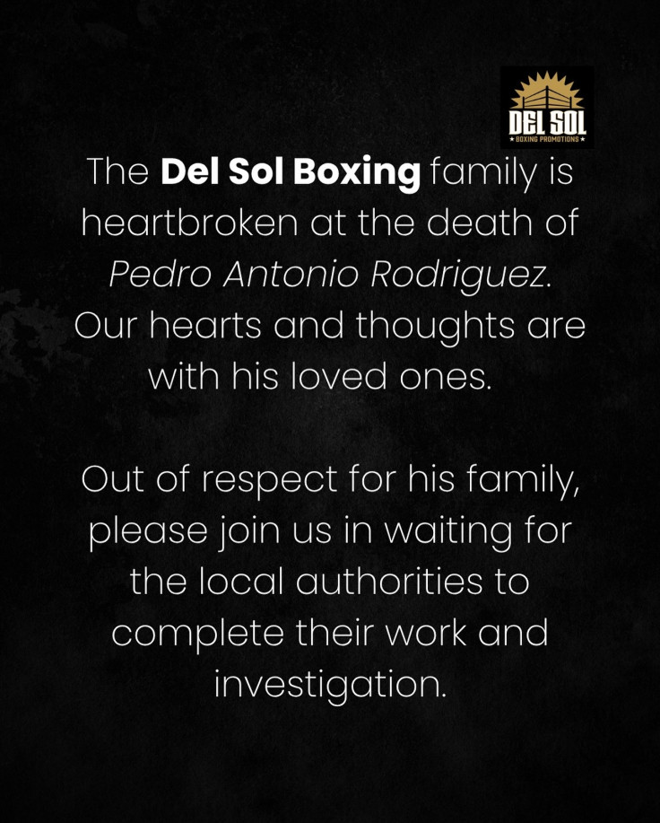 Pedro Antonio "Tony" Rodriguez boxer death after fight in Arizona