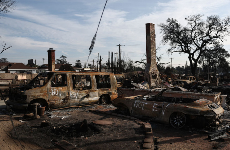 Remains of Eaton Fire in Altadena, California (January 31)