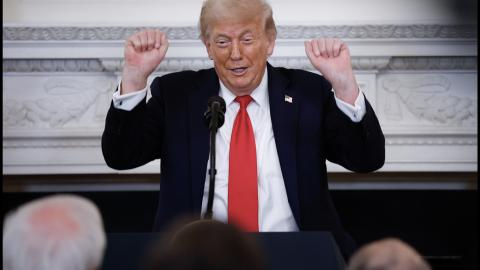 Trump Delivers ‘Repulsive’ Transphobic Bit to Room Full of Laughing
