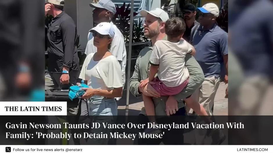 Gavin Newsom Taunts JD Vance Over Disneyland Vacation With Family: 'Probably to Detain Mickey Mouse'