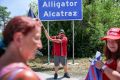 The entrance to "Alligator Alcatraz"