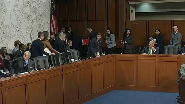 Democratic senators walk out