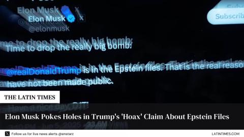 Elon Musk Pokes Holes in Trump's 'Hoax' Claim About Epstein Files