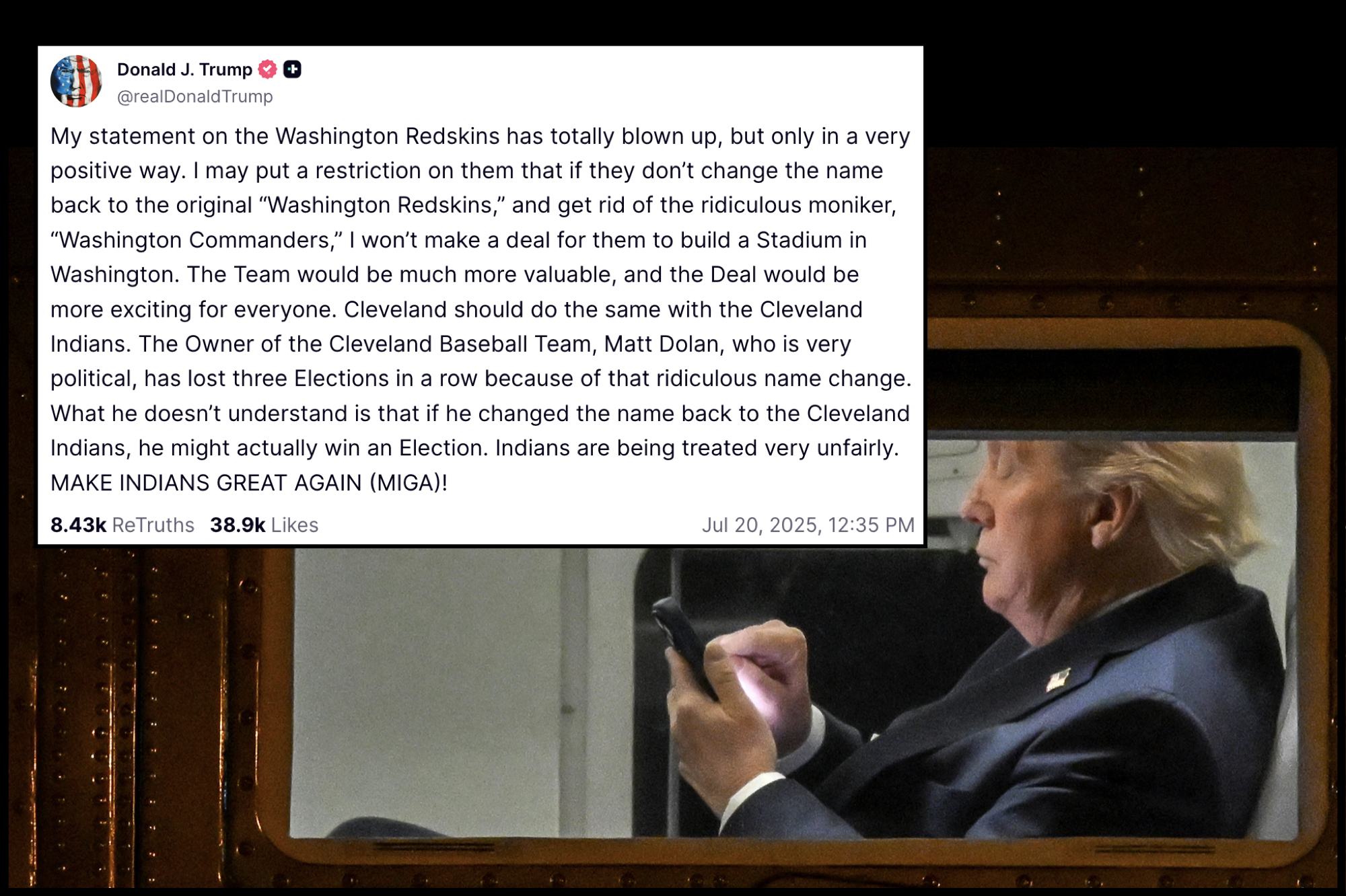 Trump Slammed Obama for Pushing NFL Team to Change Their Trump Slammed Obama for Pushing NFL Team to Change Their