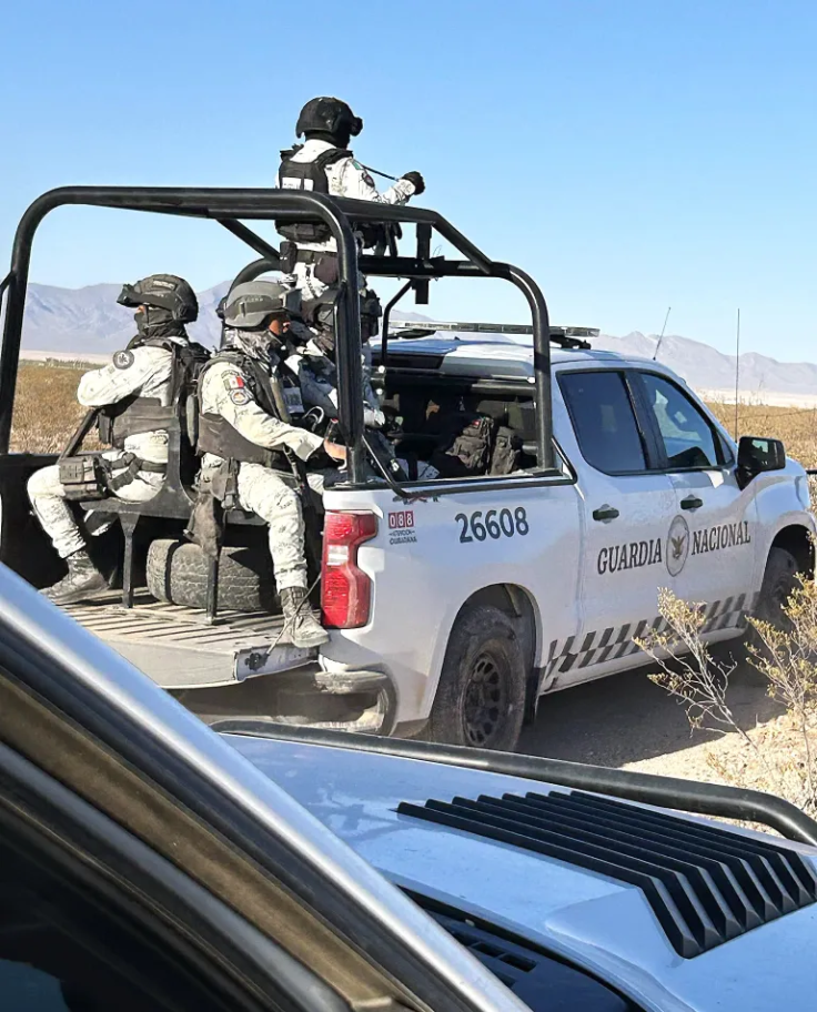 A Mexican National Guard patrol scours New Mexico