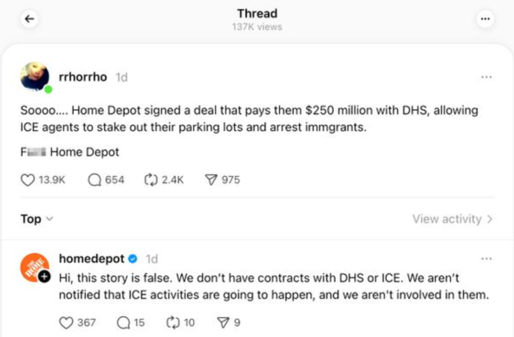 Home Depot responds to viral fake news