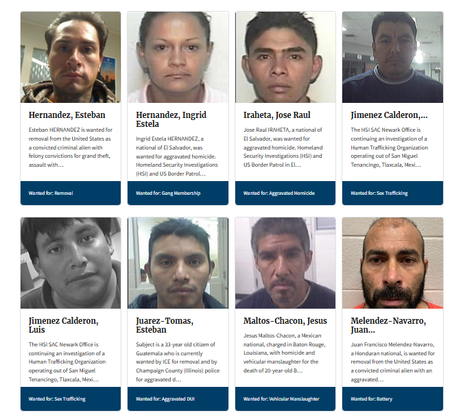 ICE most wanted