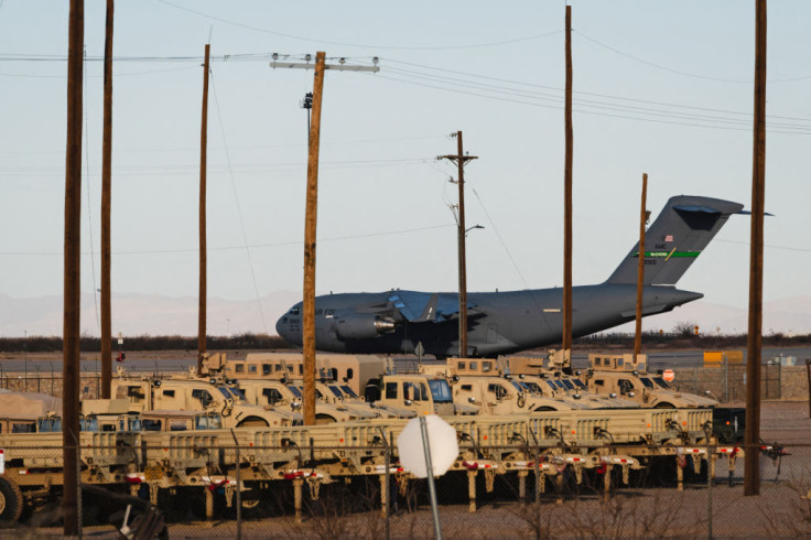 A United States Air Force Boeing C-17 used for deportations