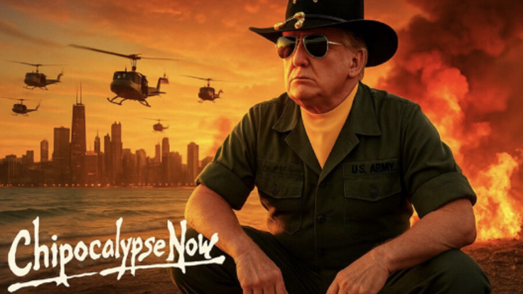 President Trump posts "Chipocalypse Now" meme on Truth Social