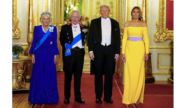 Melania Trump fashion political statements Carolina Herrera 2025 UK