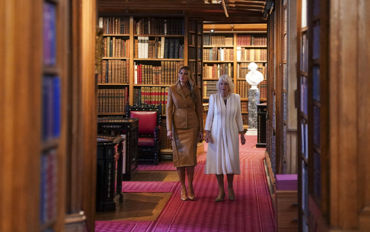 Melania Trump fashion political statements UK visit 2025