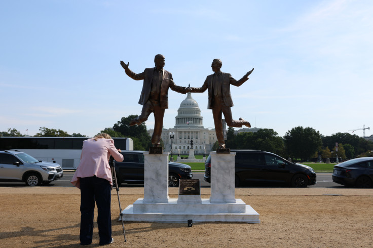 Statue Trump and Epstein Capitol Washington DC