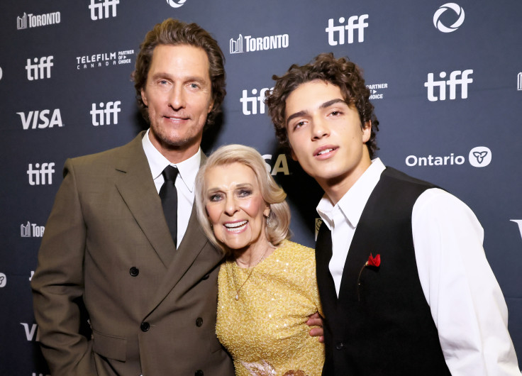 Matthew McConaughey his mother and son levi The Lost bus