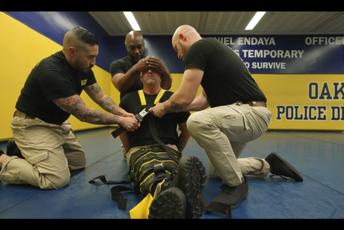 The Wrap safety restraint demonstration