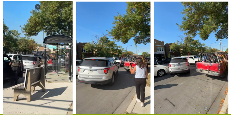 Alleged ICE agents board Ford SUV without license plates (September)