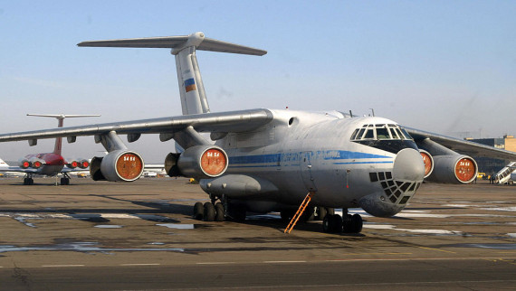 Russian Ilyushin 76 (IL-76) cargo plane