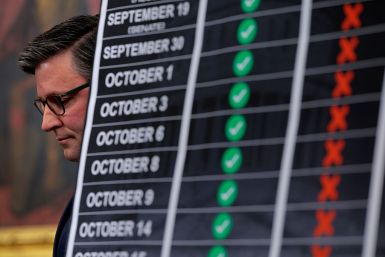 Mike Johnson press conference during government shutdown