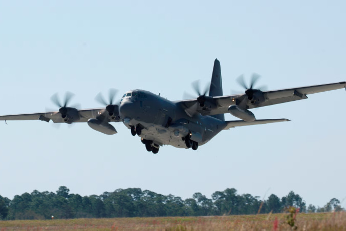 The heavily armed AC-130J Ghostrider