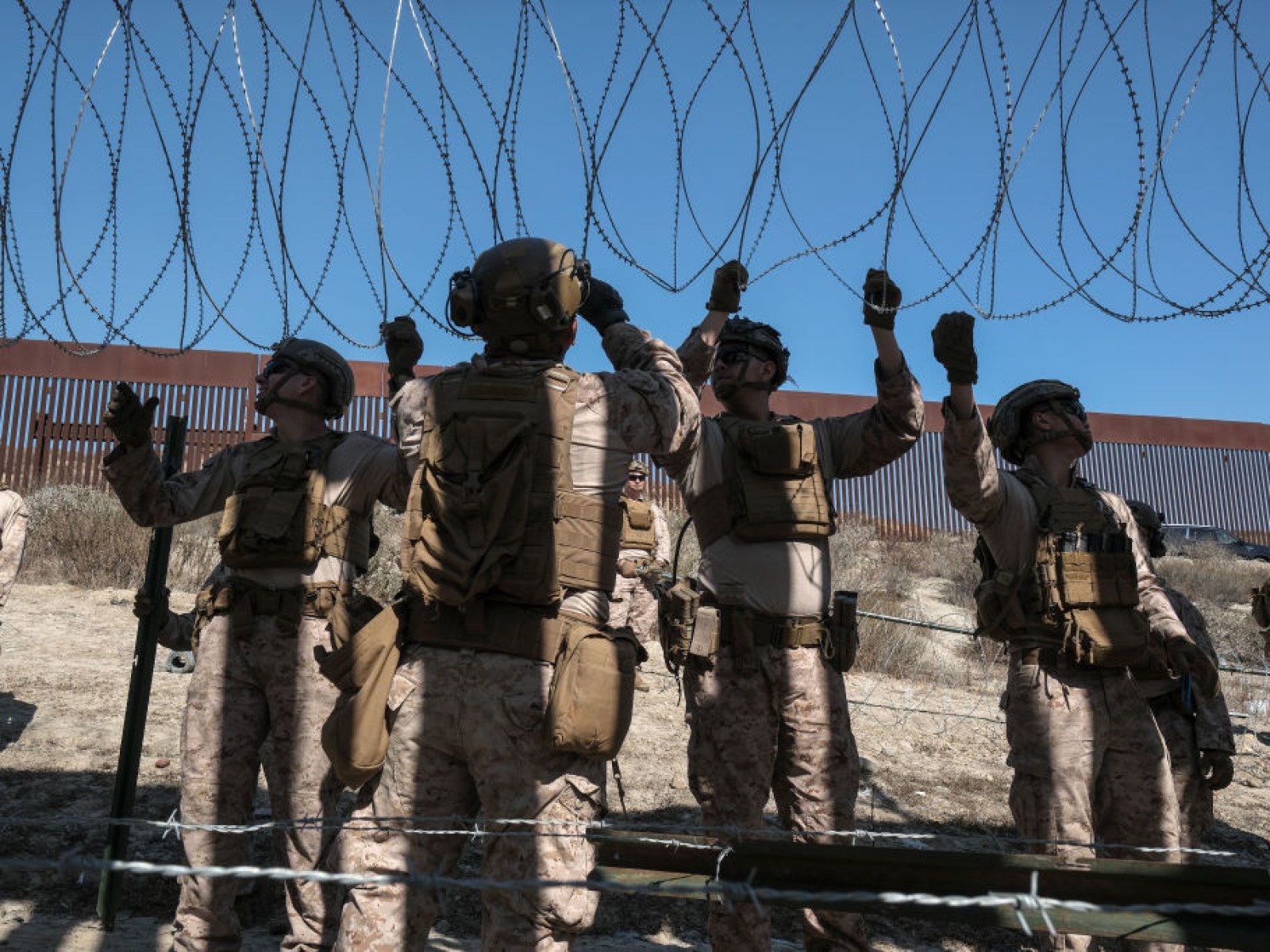 Marines Deployed by Trump Administration to Install Border Wire Gradually Leave San Diego Area