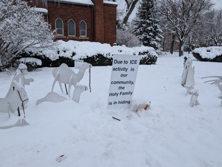 urban village church ice nativity scene